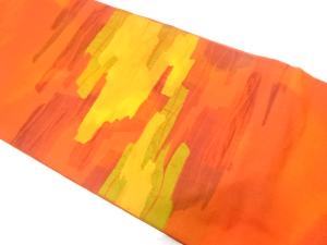 霞模様織り出し　名古屋帯